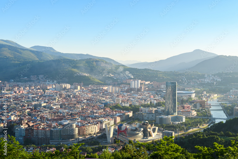 panoramic view of bilbao Basque city, Spain