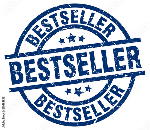 bestseller blue round grunge stamp