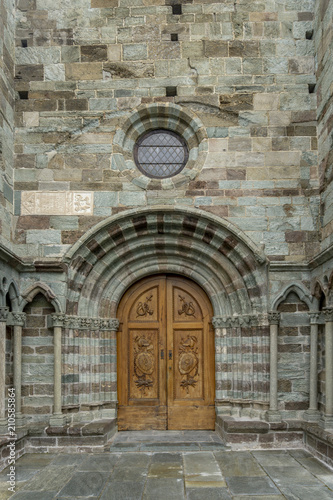 The Church door of the The Sacra di San Michele