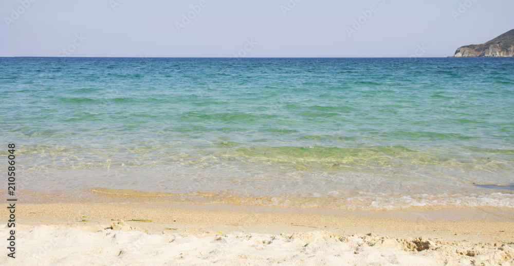 Sand beach and tropical sea