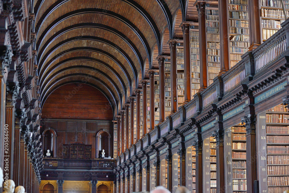 The Long Room in The Old Library, Trinity College, Dublin, Ireland ...