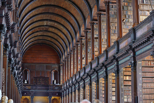 The Long Room in The Old Library, Trinity College, Dublin, Ireland photo