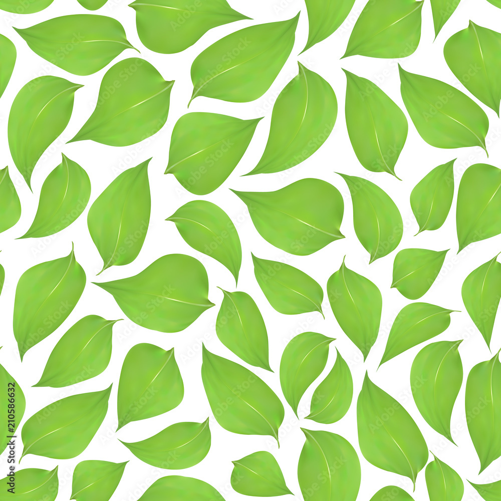 Seamless green leaves background Seamless green leaves background