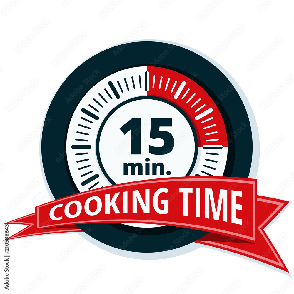 15 minutes cooking time illustration 15 minutes cooking time illustration