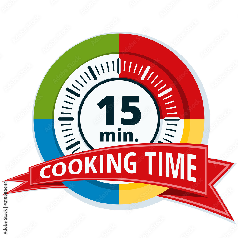 15 minutes cooking time illustration 15 minutes cooking time illustration