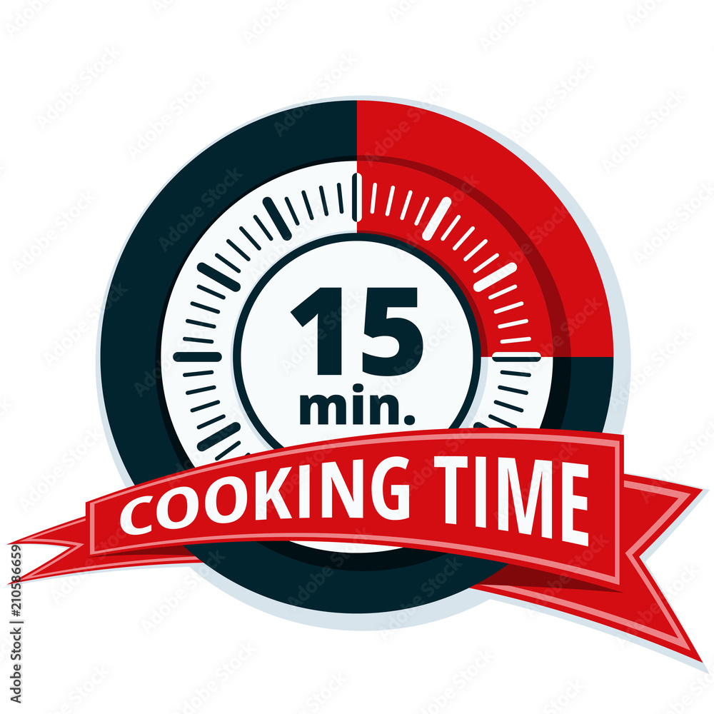 15 minutes cooking time illustration 15 minutes cooking time illustration