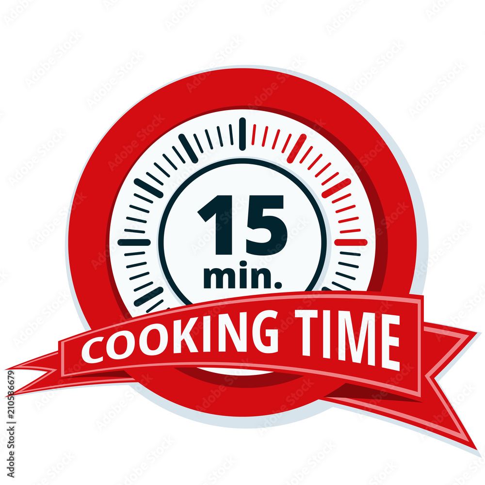 15 minutes cooking time illustration 15 minutes cooking time illustration