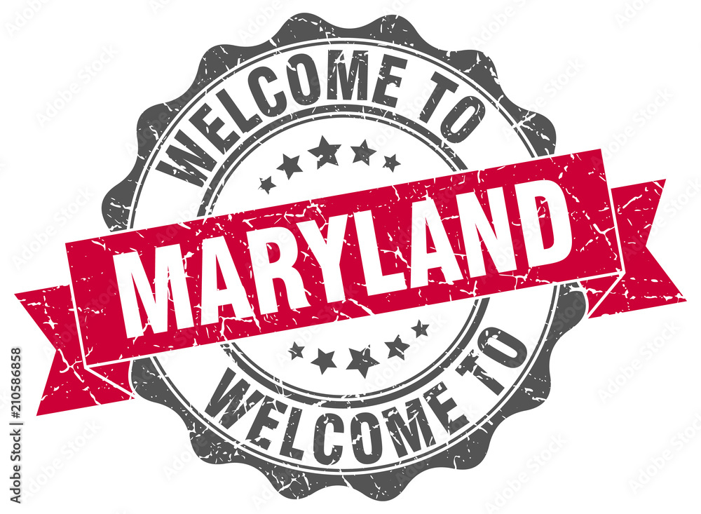 Fototapeta premium Maryland round ribbon seal
