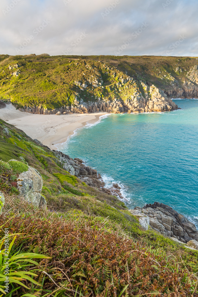 Fototapeta premium Landscape in Cornwall, coast, neighborhood Minack Theater, England