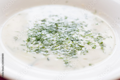 Cold soup close-up