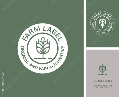 logo, label agricole pour meunier, blé, farine, biologique