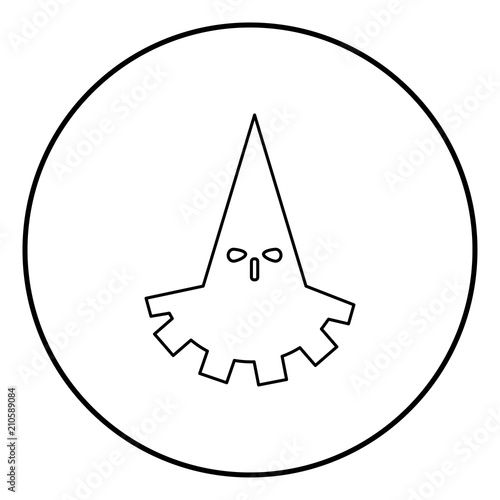 Executioner hangman icon black color in circle round