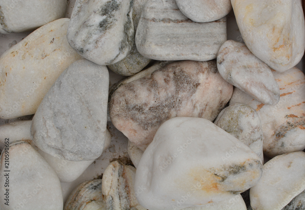 Pebbles and small stones for garden decoration Pebbles and small stones for garden decoration