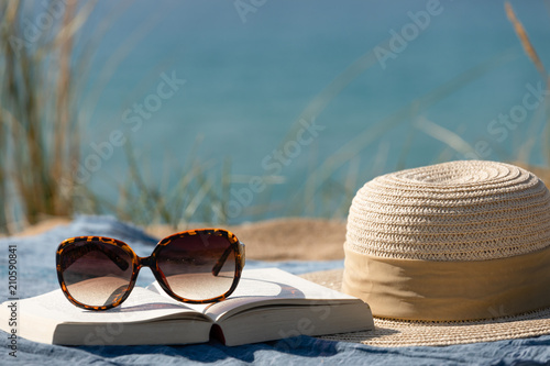 Ein Buch am Strand lesen