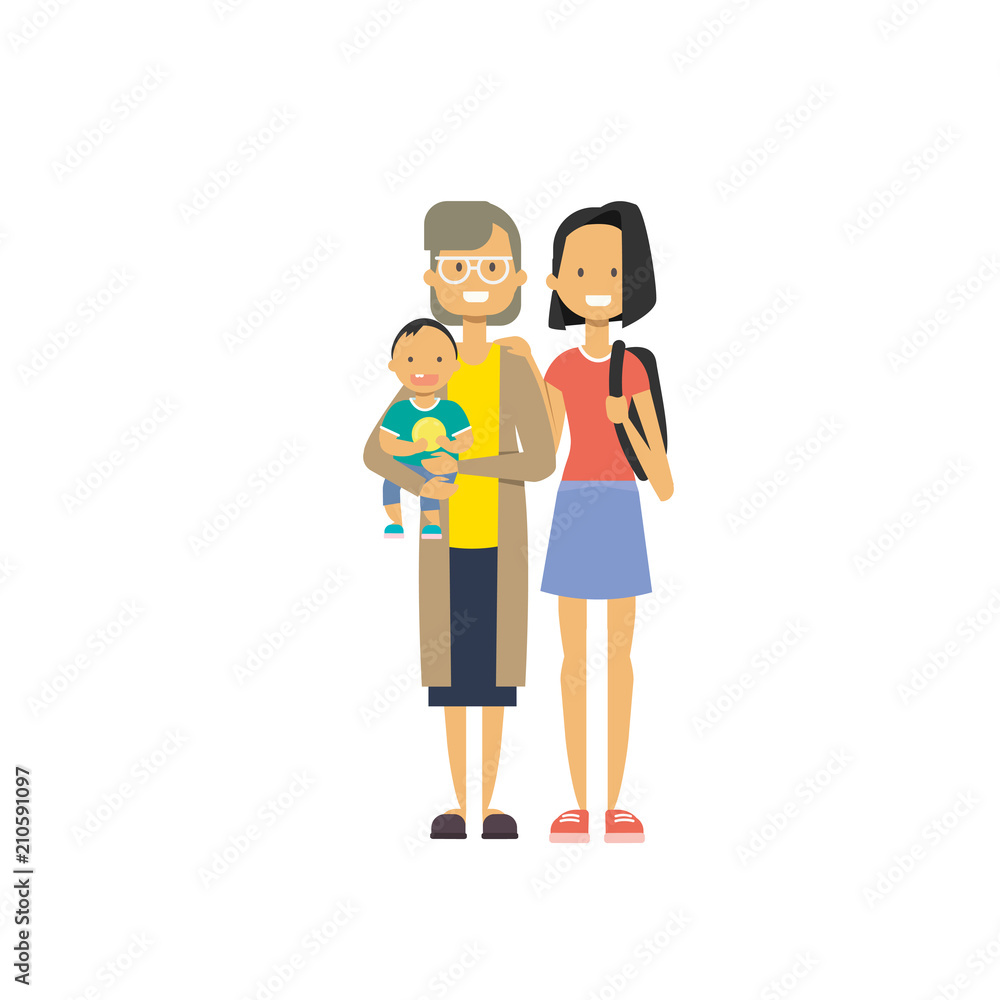 mother and children on white background, tree of genus happy family concept, flat cartoon design vector illustration mother and children on white background, tree of genus happy family concept, flat cartoon design vector illustration