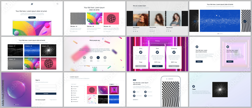 Vector templates for website design, minimal presentations, portfolio with vibrant colorful abstract gradient backgrounds. UI, UX, GUI. Design of headers, dashboard, contact forms, features page etc. Vector templates for website design, minimal presentations, portfolio with vibrant colorful abstract gradient backgrounds. UI, UX, GUI. Design of headers, dashboard, contact forms, features page etc.