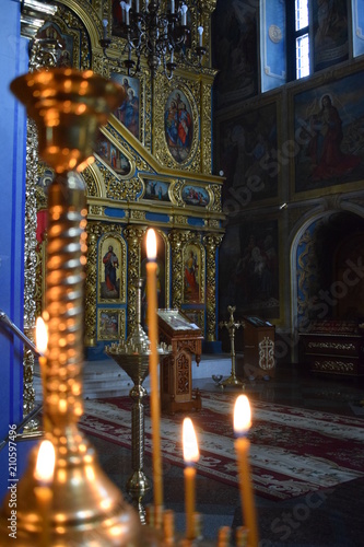 Mikhaylovskiy Zlatoverhiy Cathedral in Kiev. photo