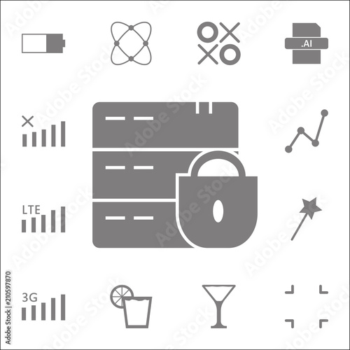 Cracked / Broken lock icon. Detailed set of minimalistic icons. Premium quality graphic design sign. One of the collection icons for websites, web design, mobile app