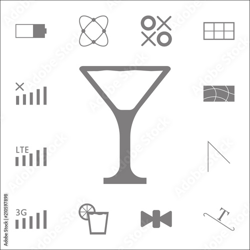 Martini glass  icon. Detailed set of minimalistic icons. Premium quality graphic design sign. One of the collection icons for websites, web design, mobile app