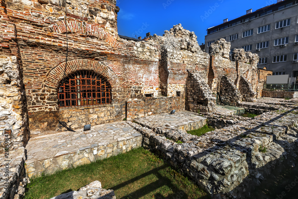 View of the Historical Taslihan ruins in Sarajevo, Bosnia and Herzegovina.