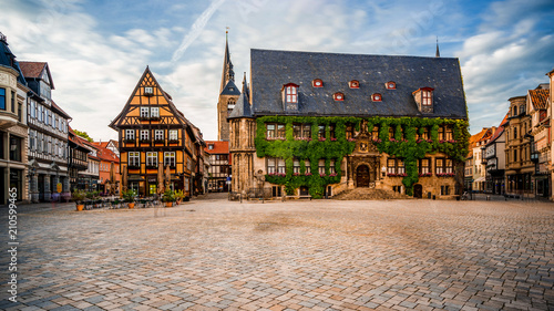 Alte deutsche Häuser in Quedlinburg
