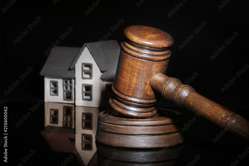 House Auction, Gavel and Property. concept for home ownership, buying, selling or foreclosure. House Auction, Gavel and Property. concept for home ownership, buying, selling or foreclosure.