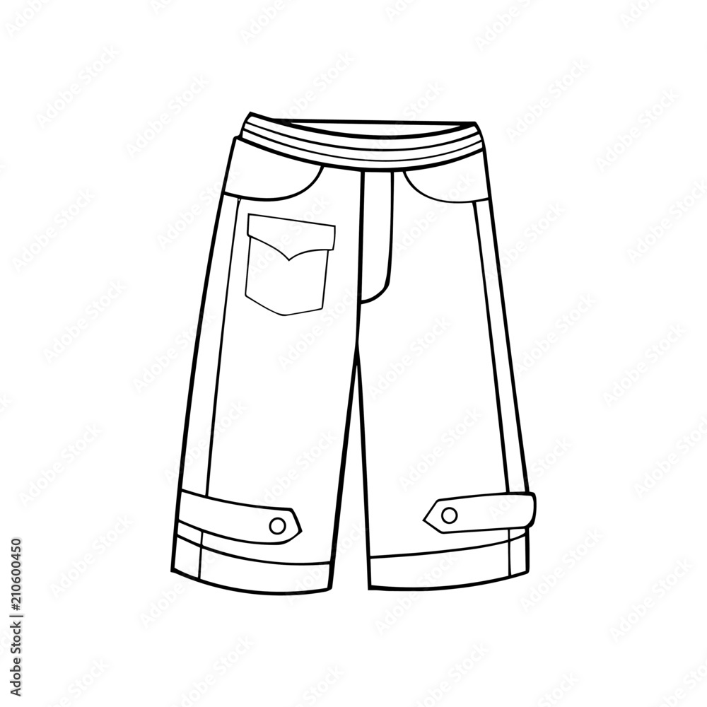 Pant cartoon illustration isolated on white background for children color book Pant cartoon illustration isolated on white background for children color book