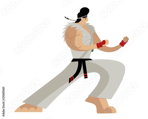 strong martial artist karate man