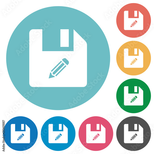 zip archive file flat round icons