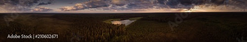 sunny and summer panoramic view from above with bird's eye © EriksFoTo