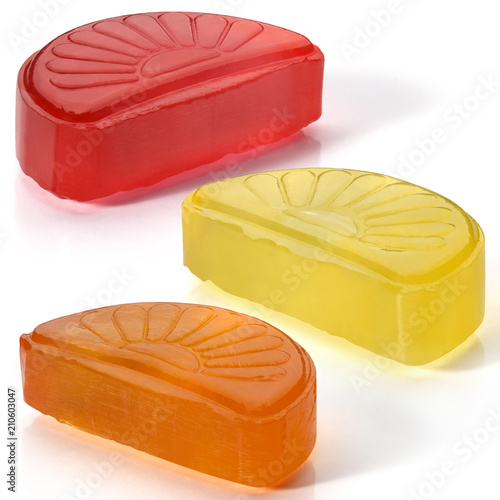 Fruit caramel, hard sugar candies, boiled sweets