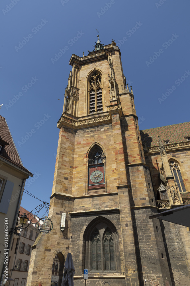 View of Saint Martins Cathedral in Colmar, France