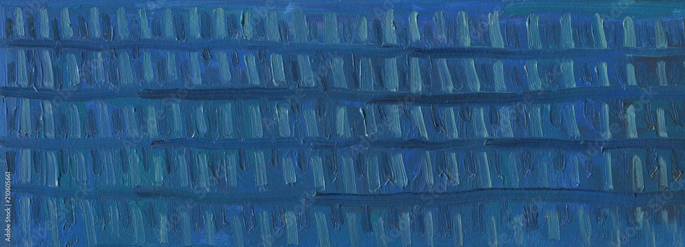 Fototapeta premium The texture of a tin roof or a tiled roof of a rural house lit by moonlight. Oil painting.