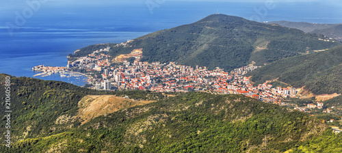 Aerial view of the city Bar, Montenegro