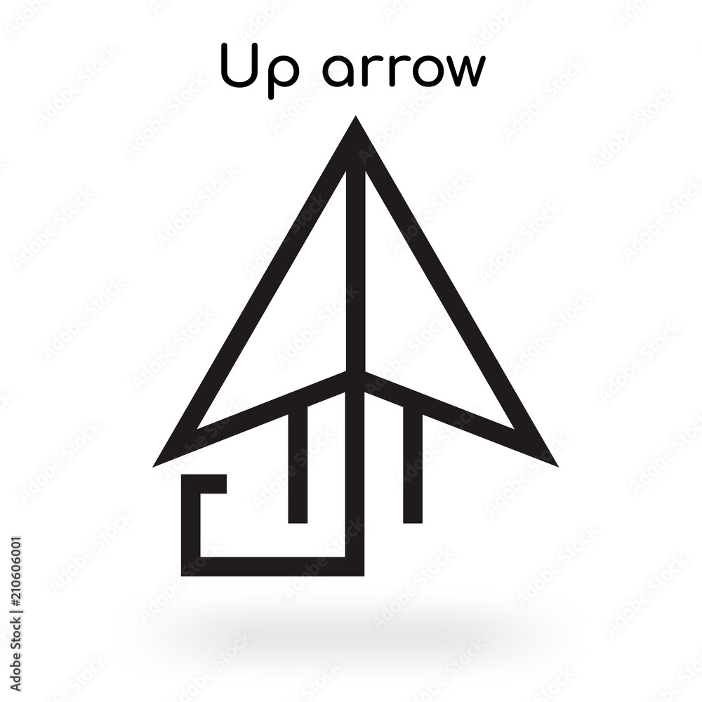 Up arrow icon vector sign and symbol isolated on white background, Up arrow logo concept Up arrow icon vector sign and symbol isolated on white background, Up arrow logo concept