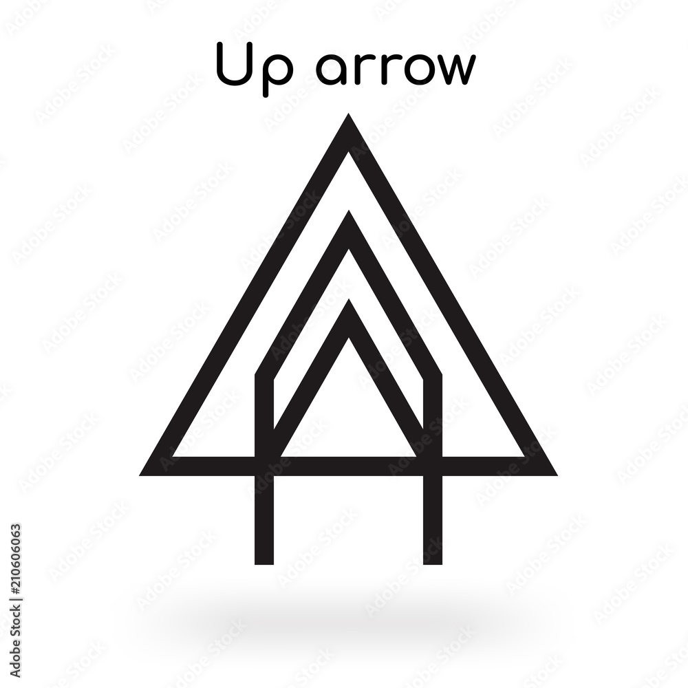 Up arrow icon vector sign and symbol isolated on white background, Up arrow logo concept Up arrow icon vector sign and symbol isolated on white background, Up arrow logo concept