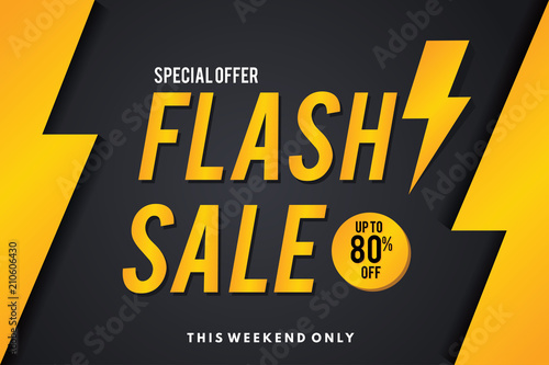 Sale Banner. Flash Sale Banner Template Design. Flash sale. Vector illustration.
