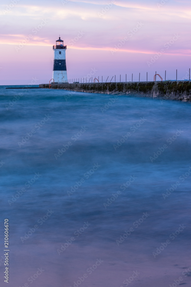 North Pier Lighthouse at Sunset