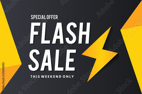 Sale Banner. Flash Sale Banner Template Design. Flash sale. Vector illustration.
