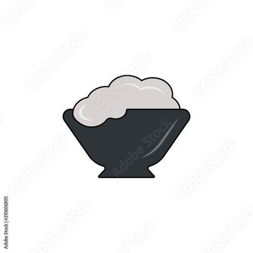 Shaving foam in the bowl icon. Simple element illustration. Shaving foam in the bowl symbol design from Barbershop collection set. Can be used for web and mobile