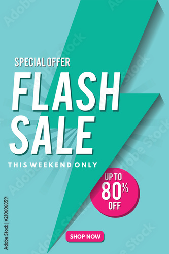 Sale Banner. Flash Sale Banner Template Design. Flash sale. Vector illustration.