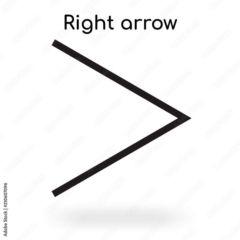 Right arrow icon vector sign and symbol isolated on white background, Right arrow logo concept Right arrow icon vector sign and symbol isolated on white background, Right arrow logo concept