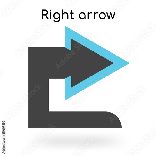 Right arrow icon vector sign and symbol isolated on white background, Right arrow logo concept Free Download Right arrow icon vector sign and symbol isolated on white background, Right arrow logo concept - GFXLoad