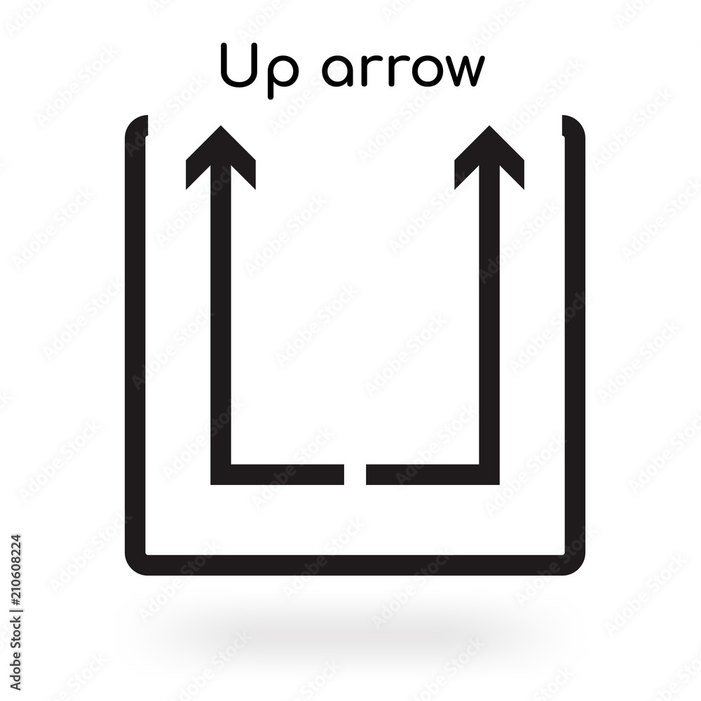 Up arrow icon vector sign and symbol isolated on white background, Up arrow logo concept Up arrow icon vector sign and symbol isolated on white background, Up arrow logo concept