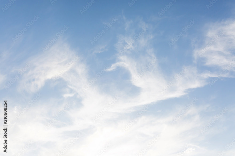 Pretty blue sky with white clouds 