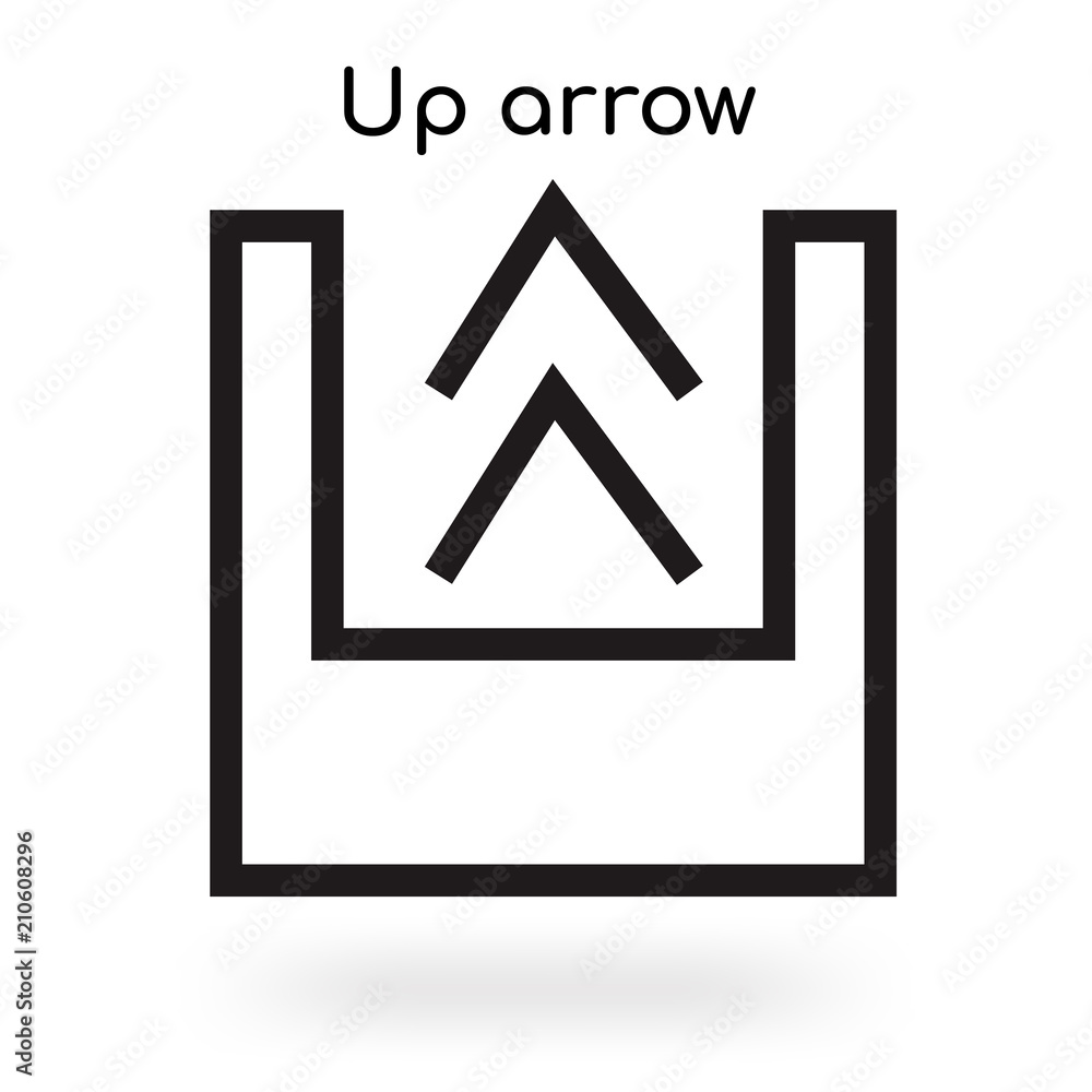 Up arrow icon vector sign and symbol isolated on white background, Up arrow logo concept Up arrow icon vector sign and symbol isolated on white background, Up arrow logo concept