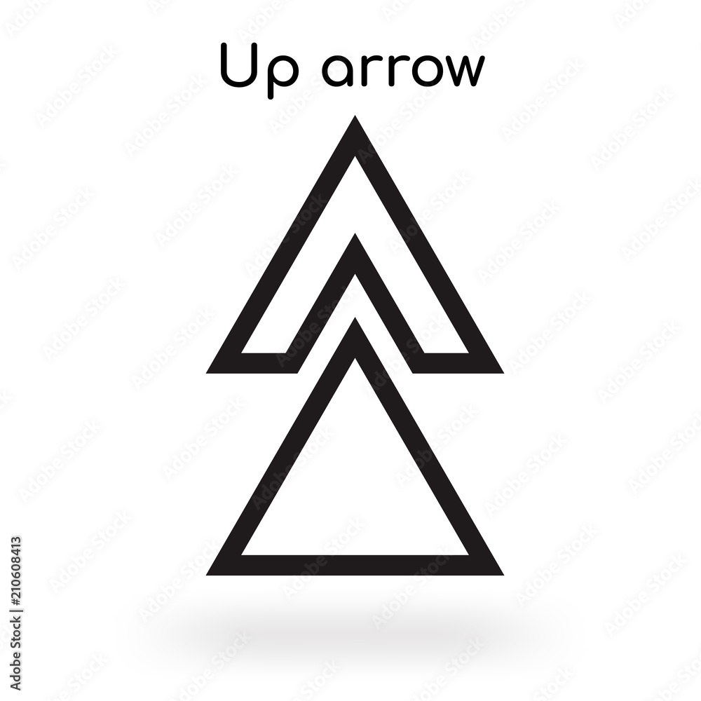 Up arrow icon vector sign and symbol isolated on white background, Up arrow logo concept Up arrow icon vector sign and symbol isolated on white background, Up arrow logo concept