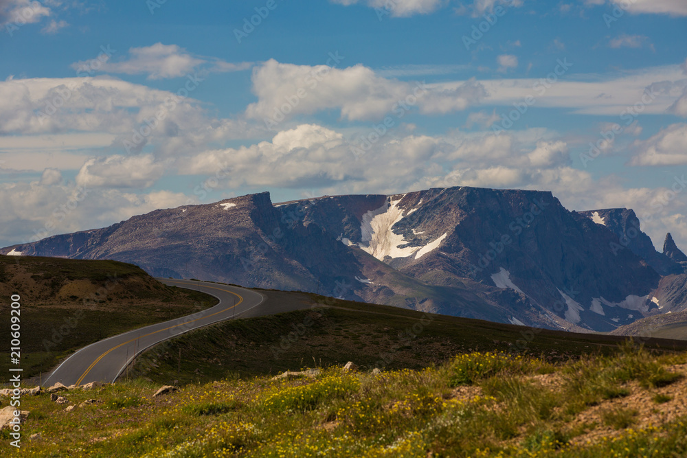 Scenic view along the Beartooth Highway in Montana.