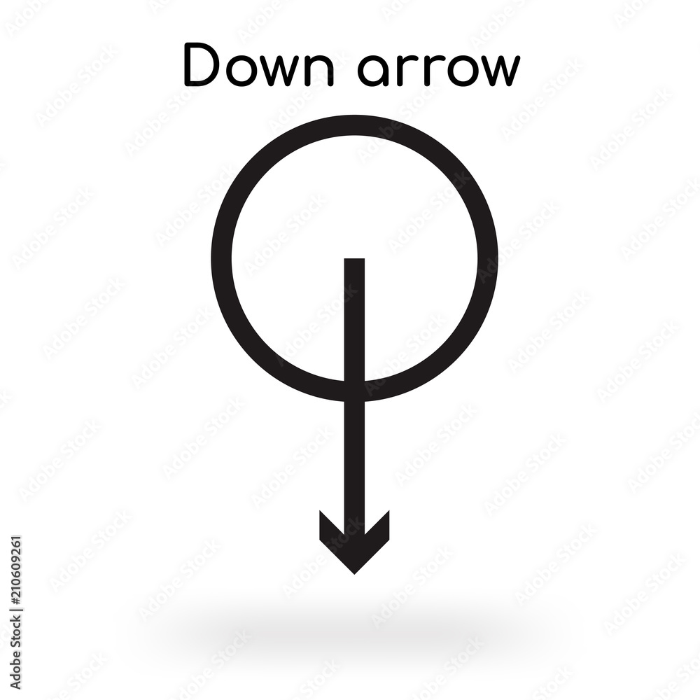 Down arrow icon vector sign and symbol isolated on white background, Down arrow logo concept Down arrow icon vector sign and symbol isolated on white background, Down arrow logo concept