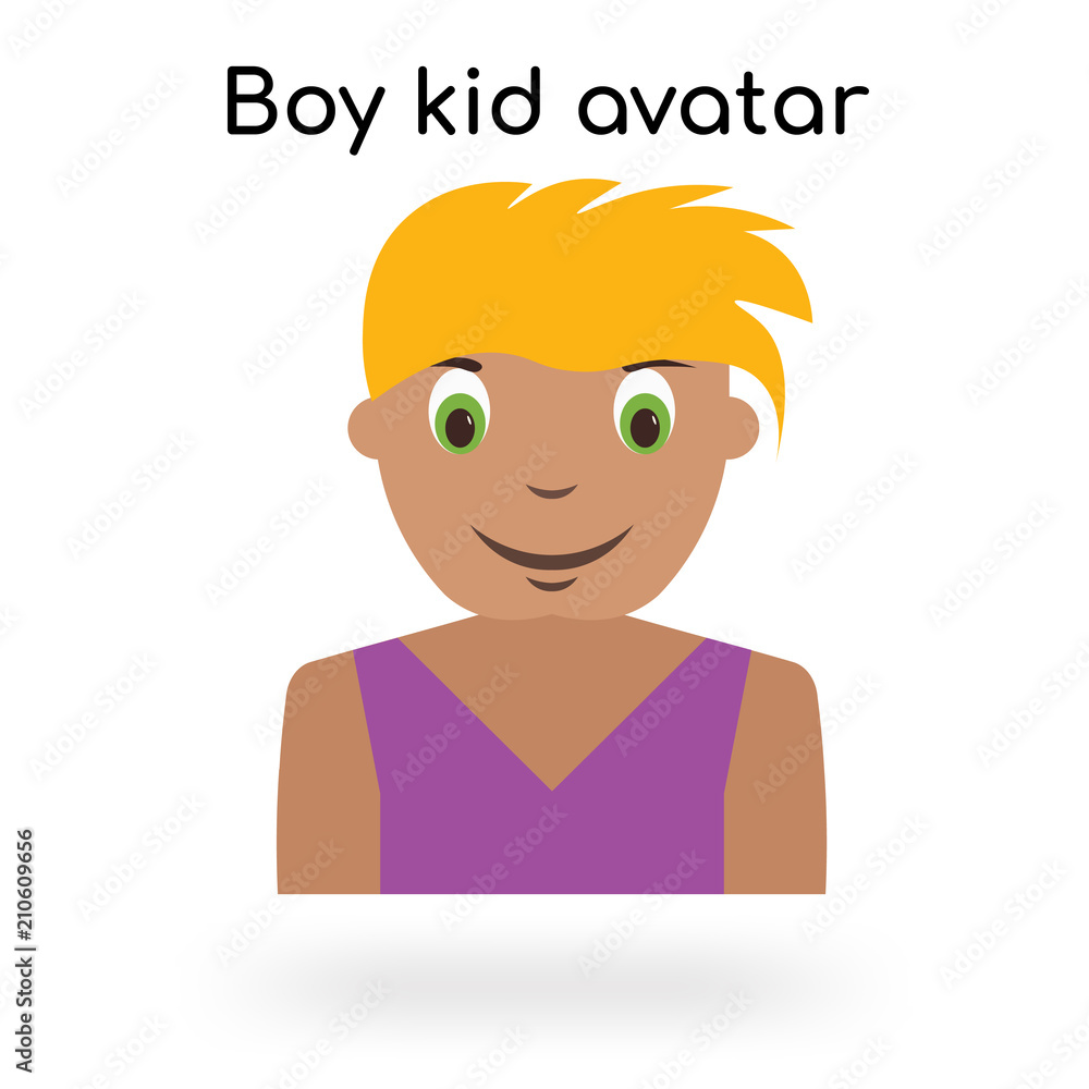 Boy kid avatar icon vector sign and symbol isolated on white background, Boy kid avatar logo concept Boy kid avatar icon vector sign and symbol isolated on white background, Boy kid avatar logo concept